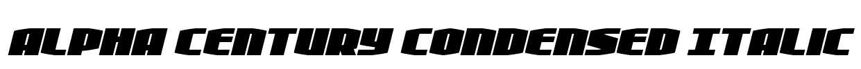 Alpha Century Condensed Italic