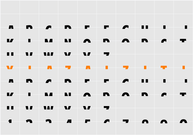 American Purpose STRIPE 1 字符映射表