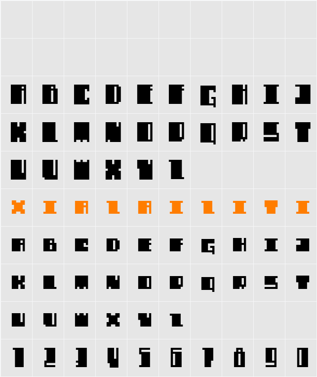 Alachua 字符映射表