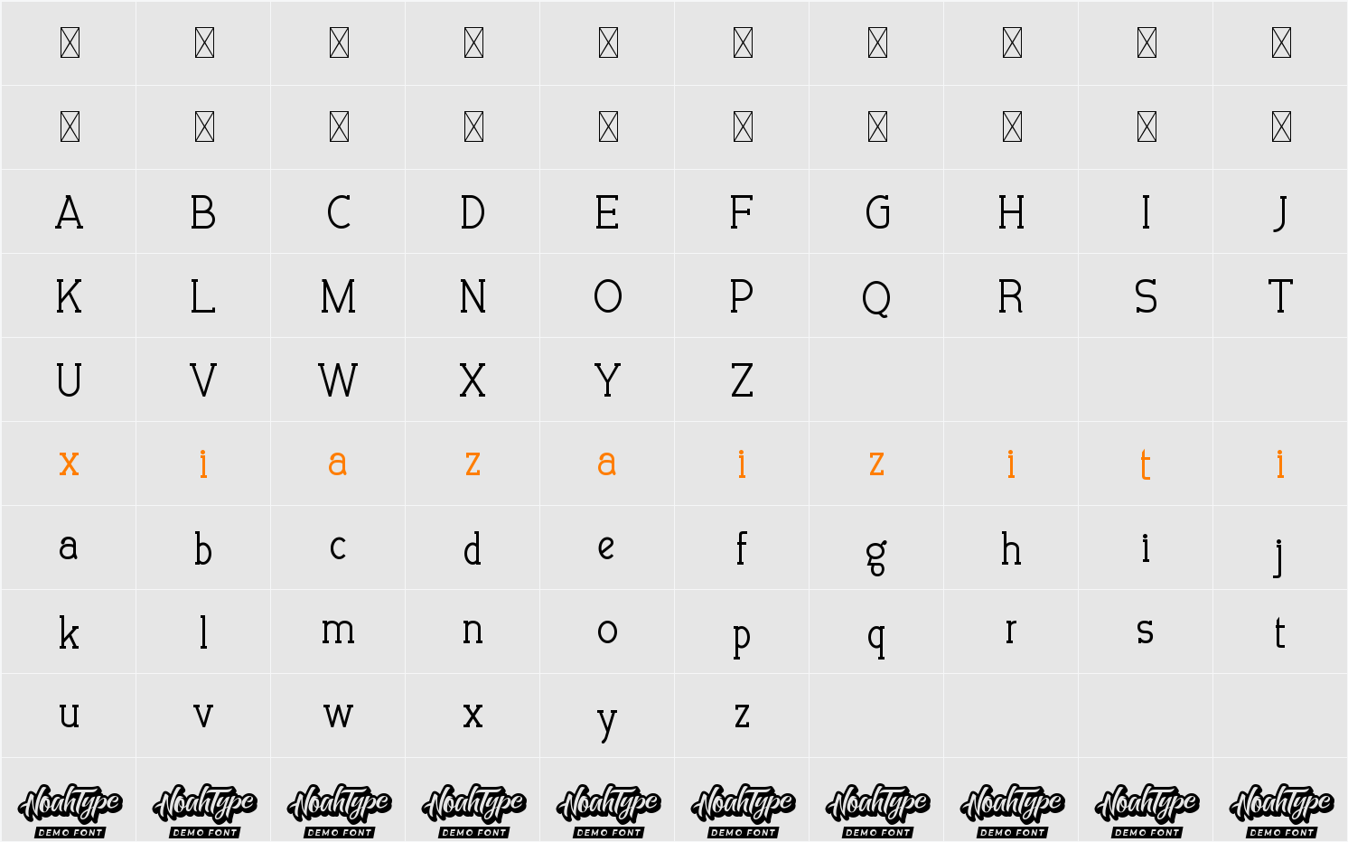 Allegation Demo 字符映射表