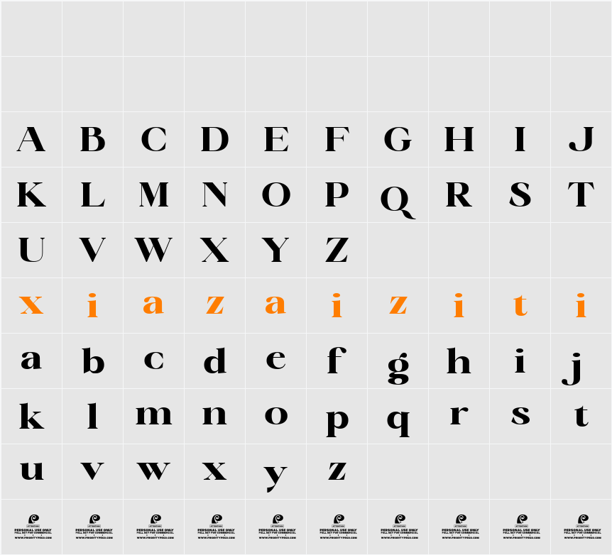 Radiant Charisma DEMO 字符映射表