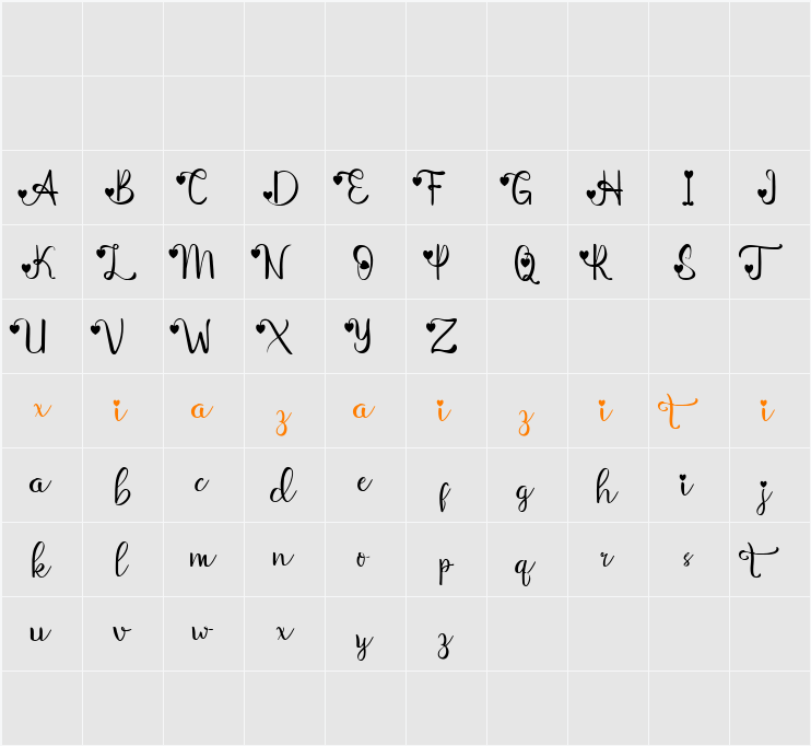 Aliqa 字符映射表