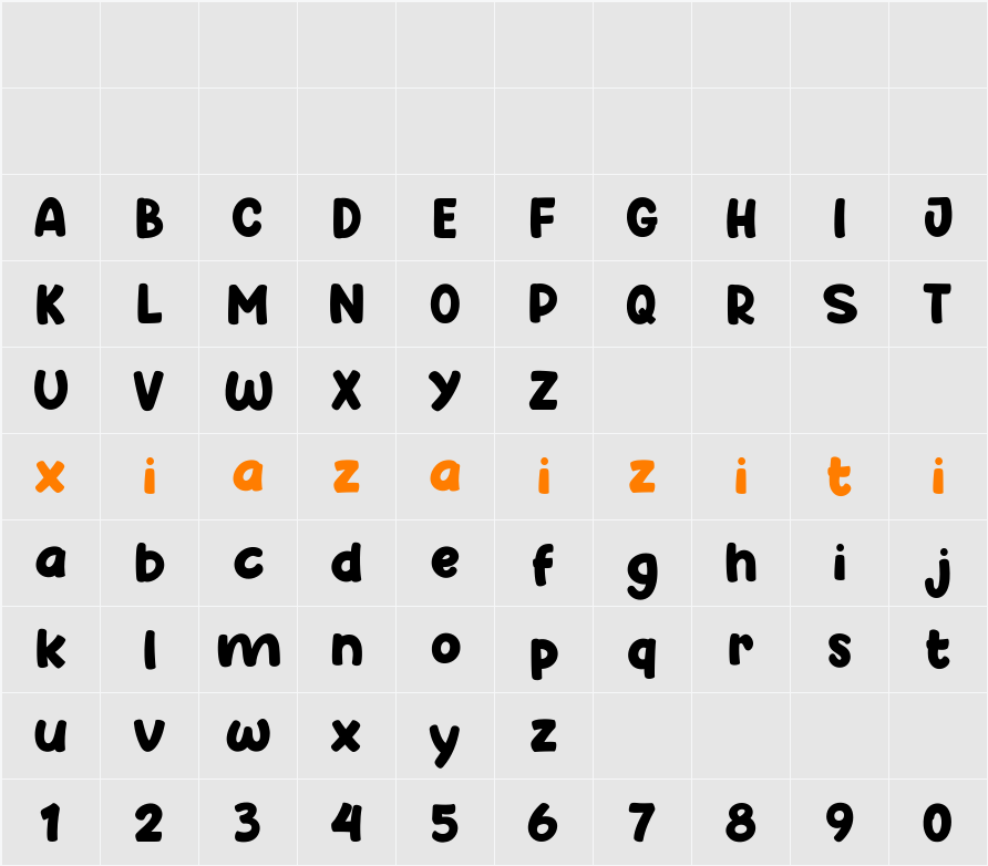 Happy School 字符映射表