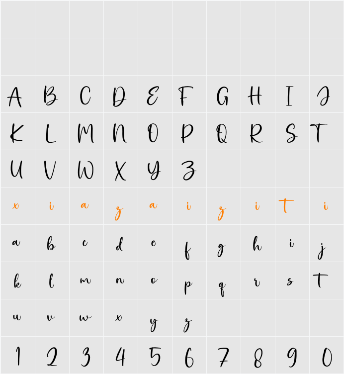 Asmaraloka DEMO 字符映射表