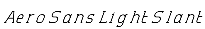 Aero Sans Light Slant