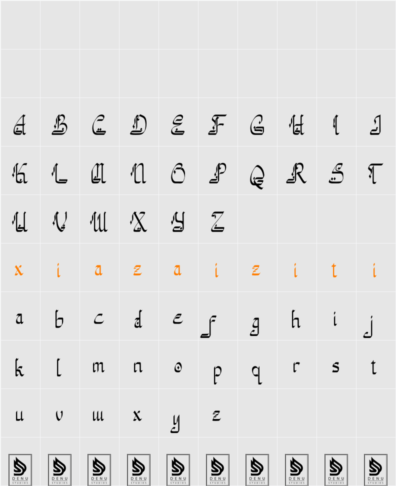 Akytuloh 字符映射表