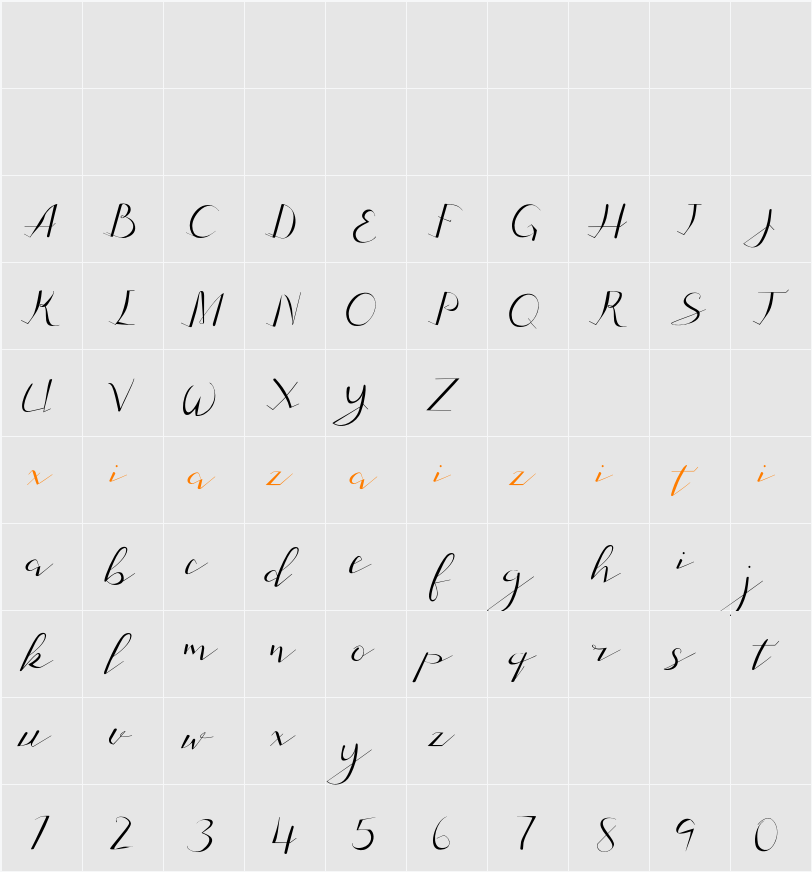 Adamenya 字符映射表