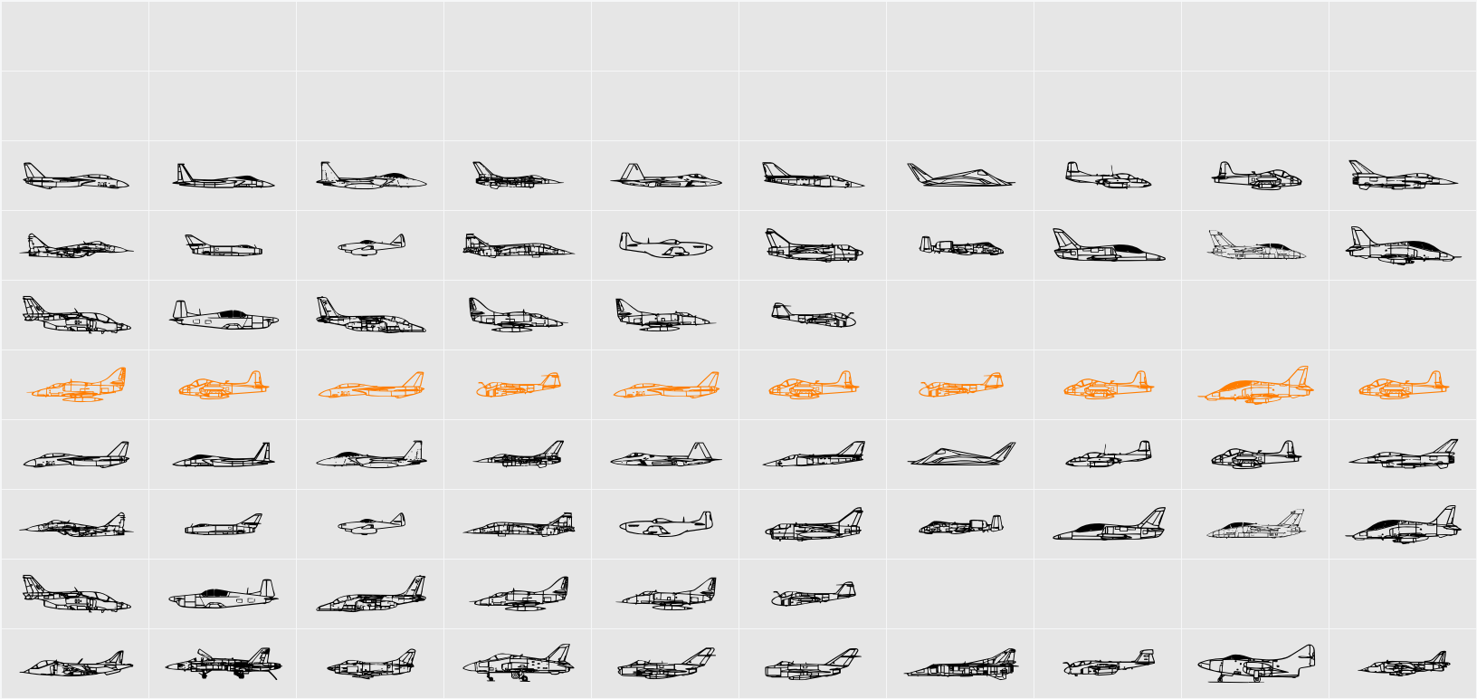 Air Force II 字符映射表