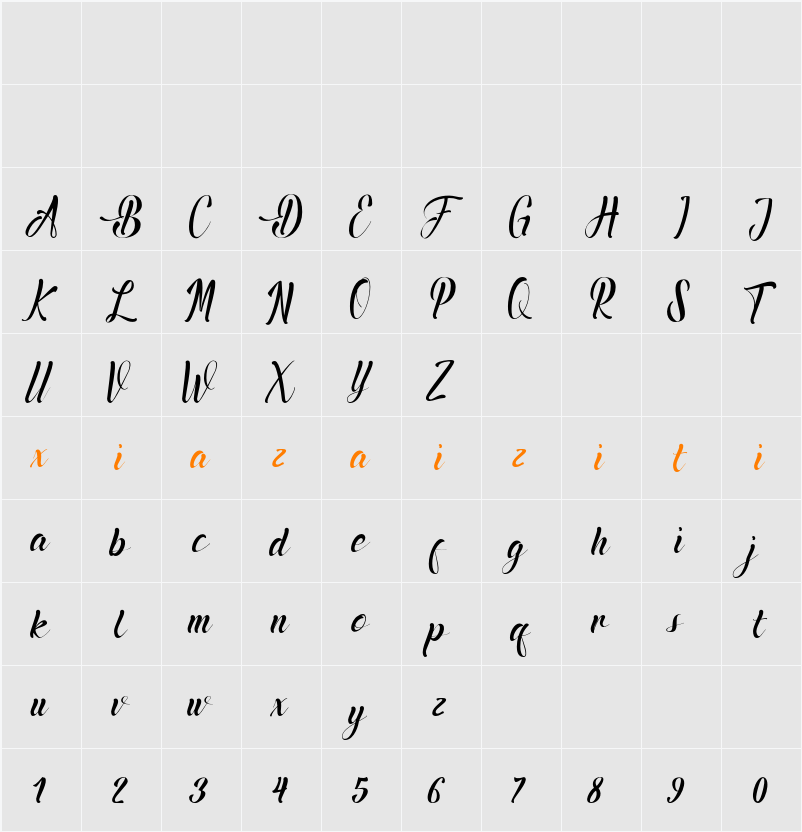 Amadigi 字符映射表