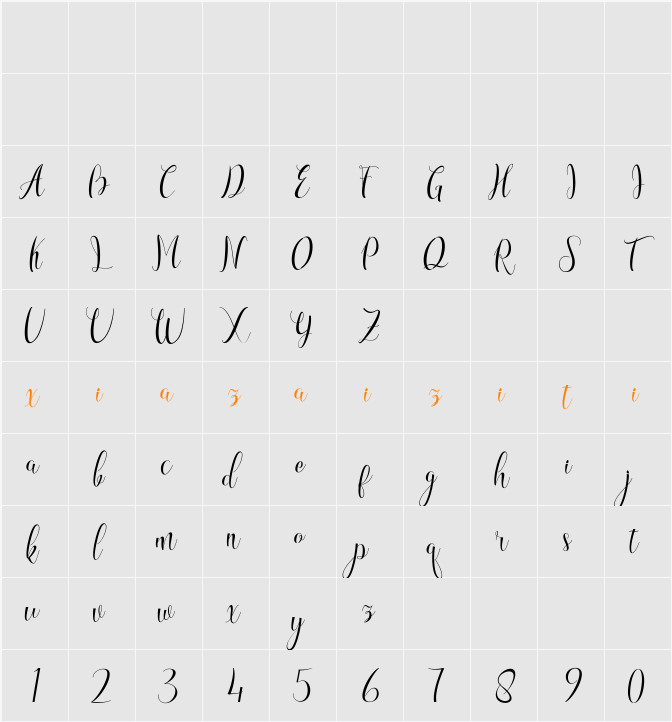 Amettha 字符映射表