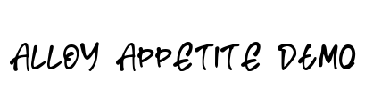 Alloy Appetite DEMO 字体预览图