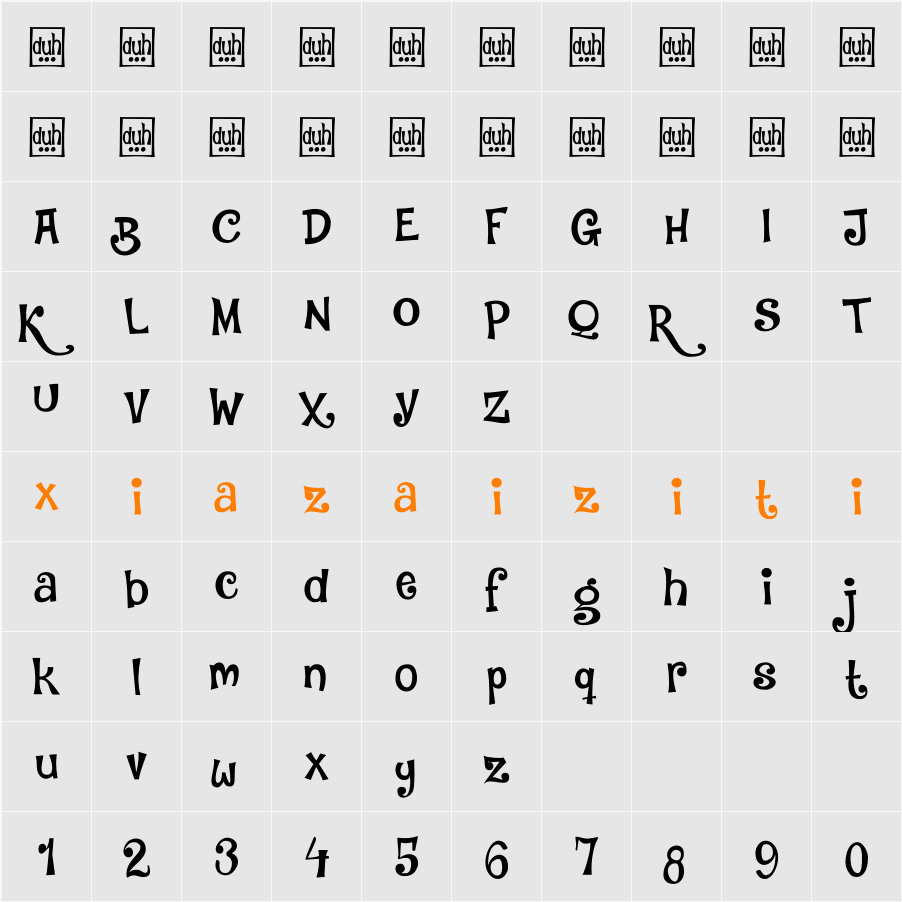 DK Jambo 字符映射表