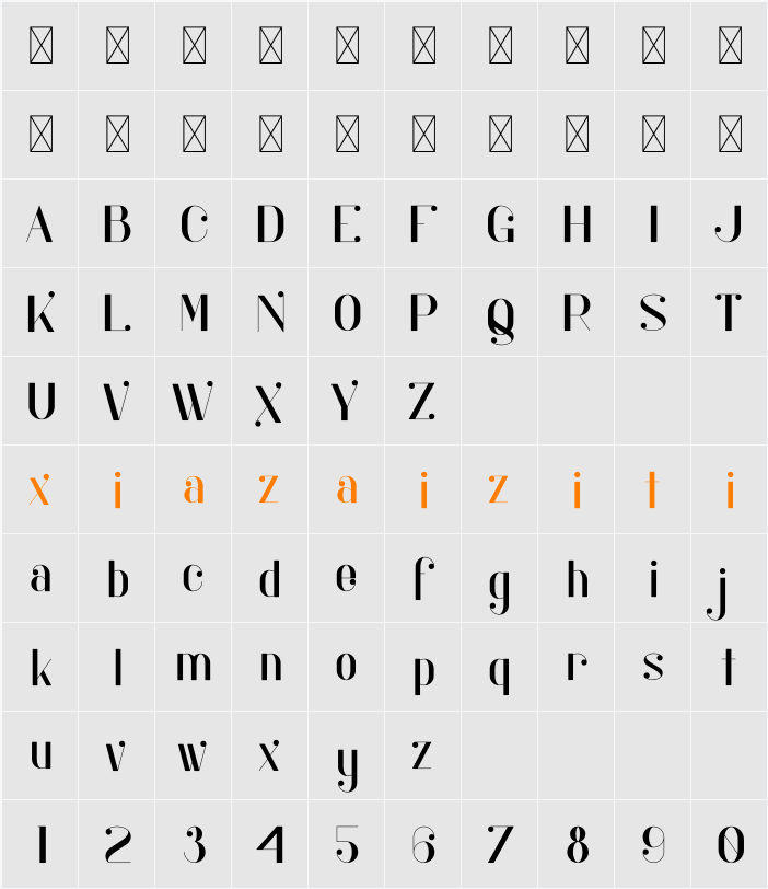 Aldari 字符映射表