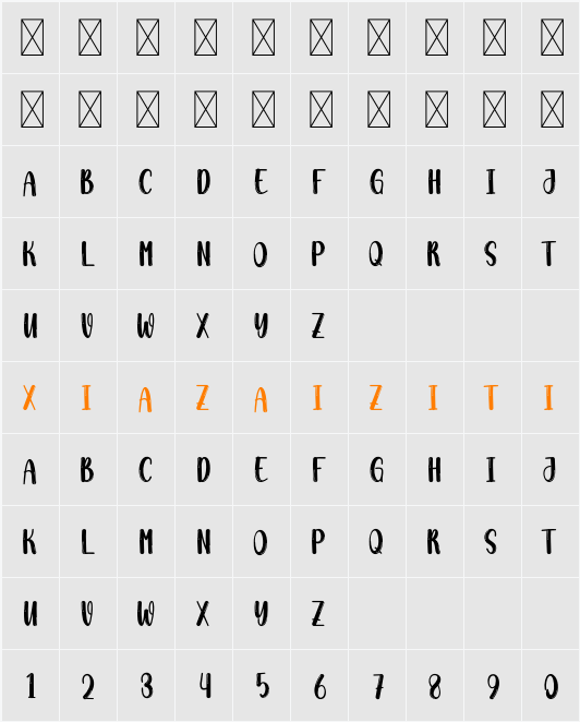 Wonder Winter 字符映射表