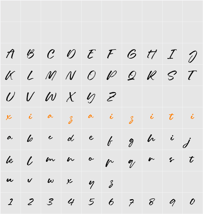 Romeo Bohemian 字符映射表