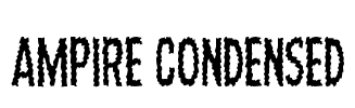 Ampire Condensed