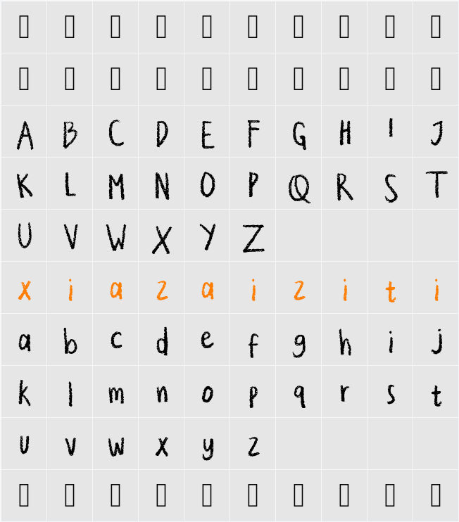 Chalkiez 字符映射表