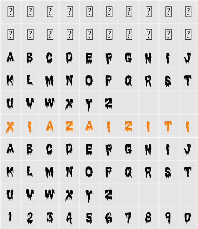 All of us will die 字符映射表