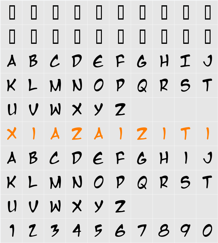 Manga Temple 字符映射表