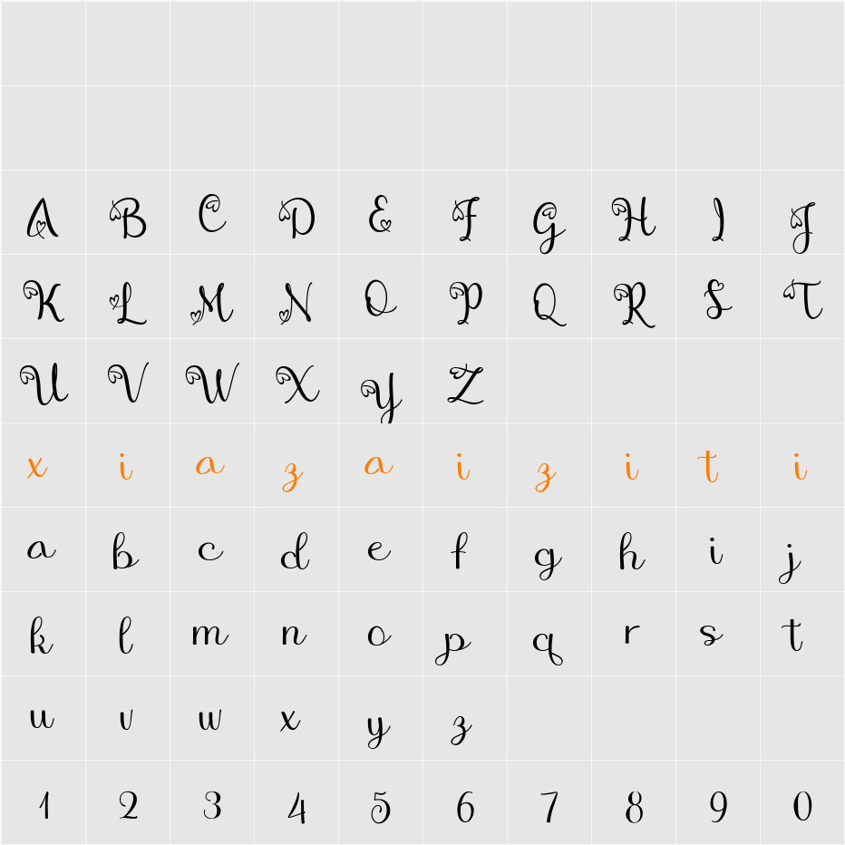 Agatha 字符映射表