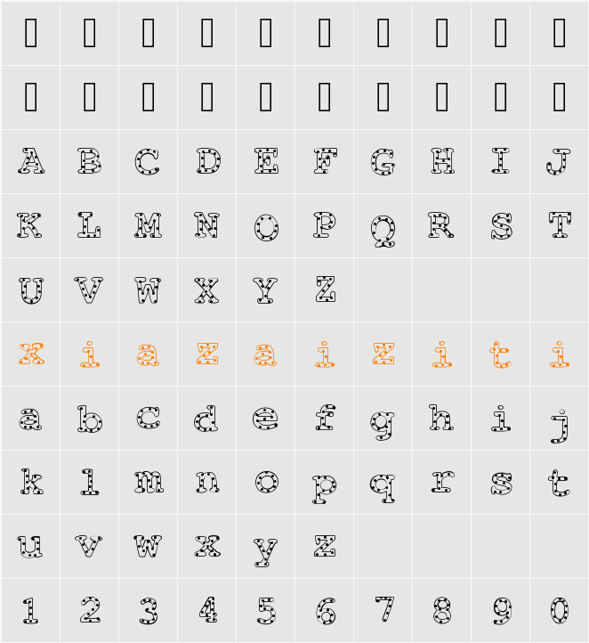 AlphabeticSprinkles 字符映射表