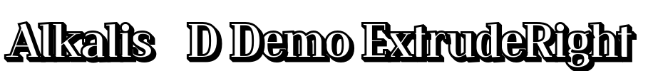 Alkalis 3D Demo ExtrudeRight 字体预览图