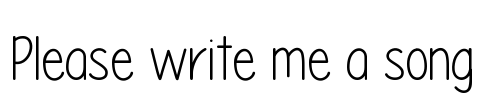 Please write me a song