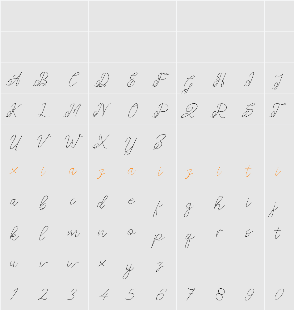 amplas 字符映射表