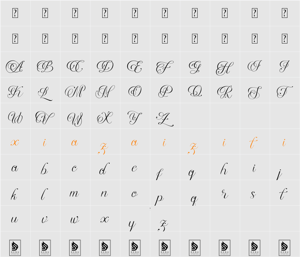 Adeglian 字符映射表