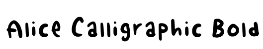Alice Calligraphic Bold