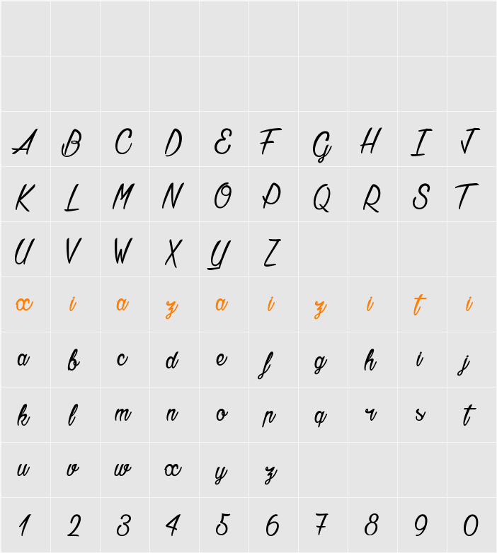 Agatha Needs Flesh 字符映射表