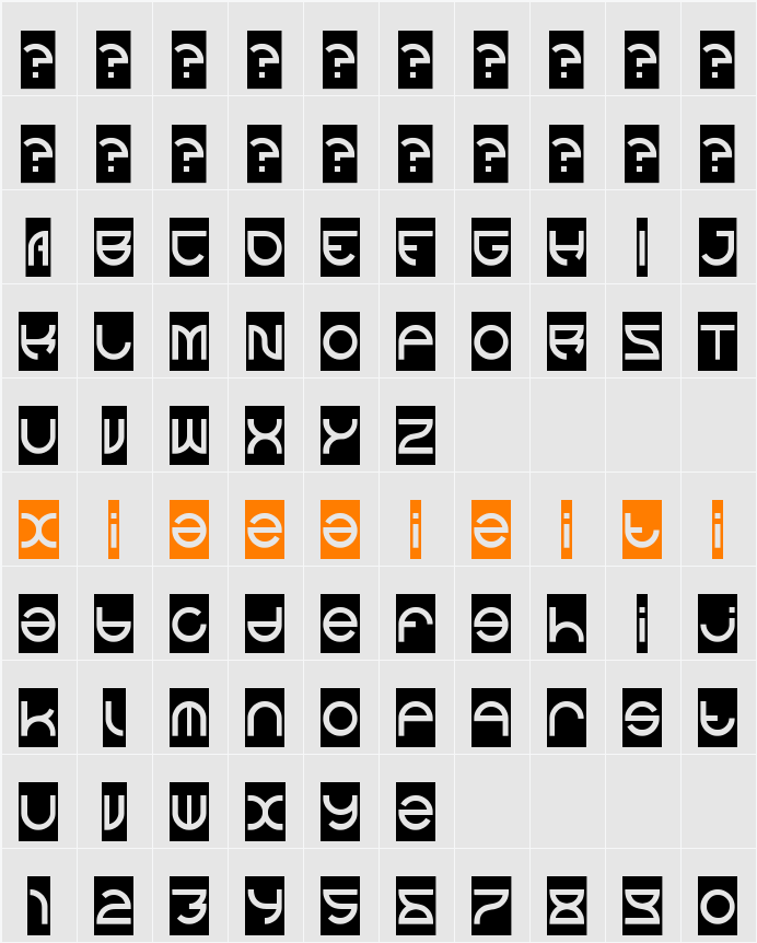 alexey-Inverse 字符映射表