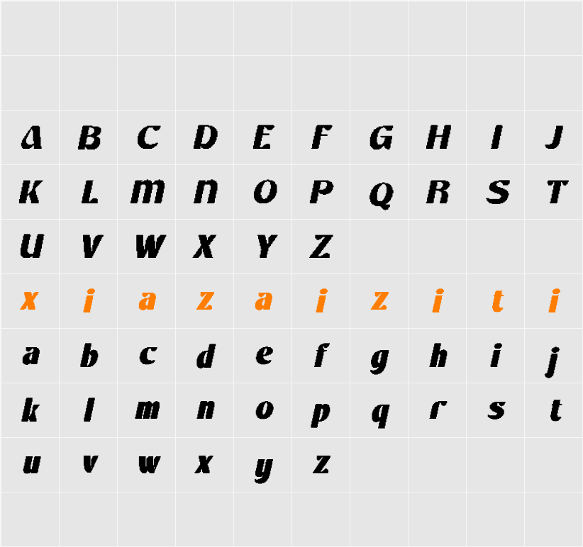 Arshine Pixel Demo 字符映射表