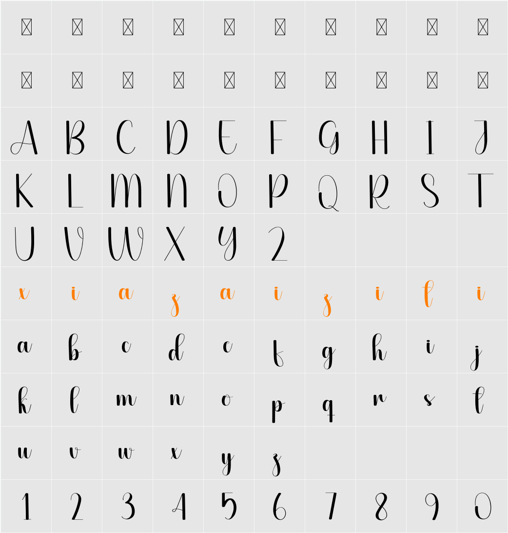 Adjective 字符映射表