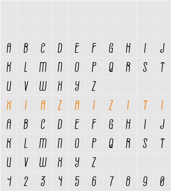 Already 字符映射表