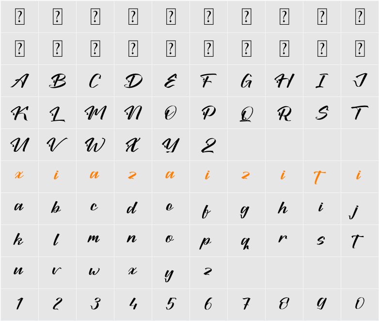 Amladen Bohiga 字符映射表