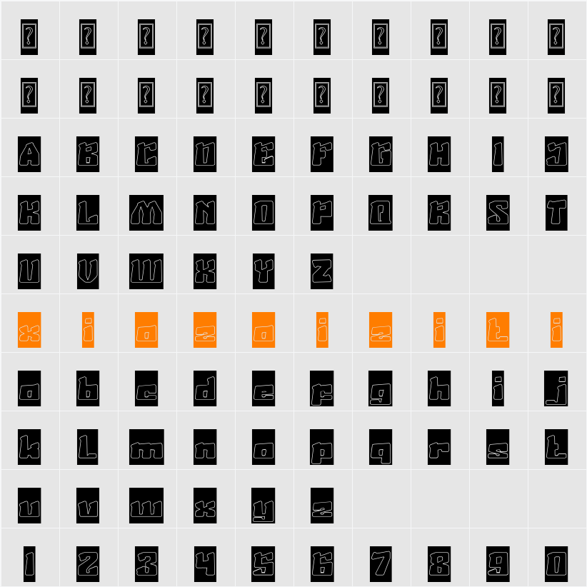 Age Of Science and Technology-I 字符映射表