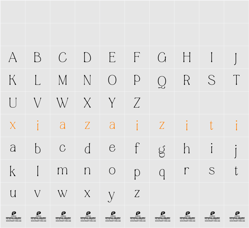 Aesthetic Wonder ExtLt 字符映射表