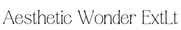 Aesthetic Wonder ExtLt 字体预览图