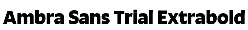 Ambra Sans Trial Extrabold 字体预览图