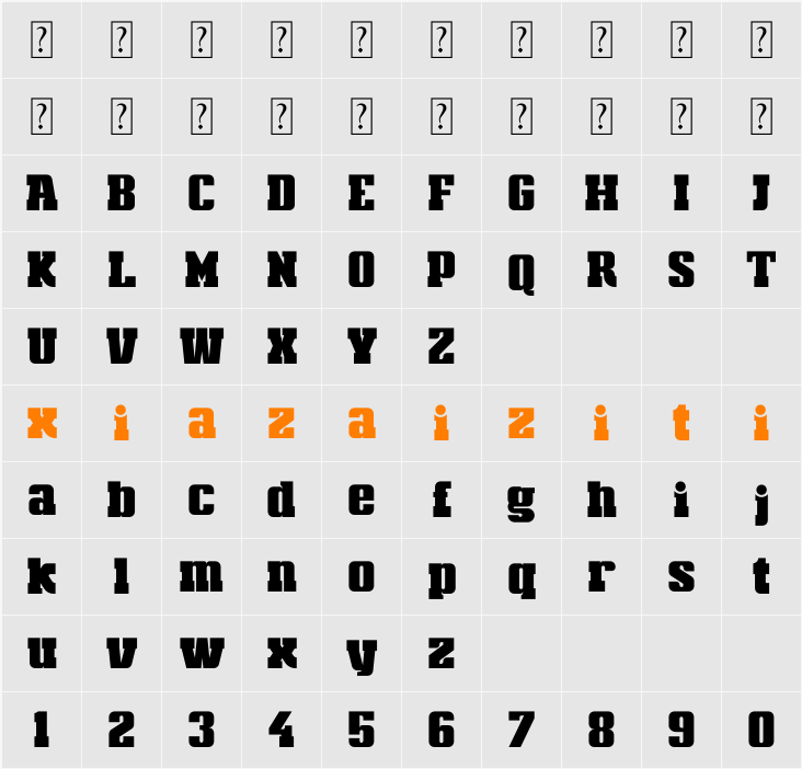 Amoba 字符映射表