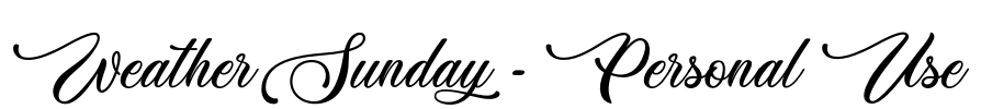 Weather Sunday - Personal Use
