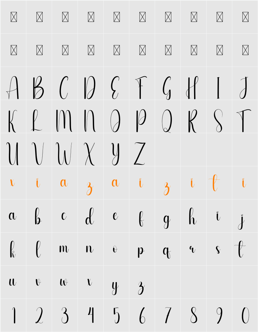 Amfiby 字符映射表