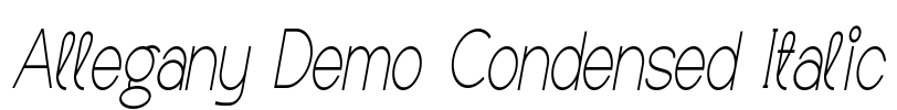 Allegany Demo Condensed Italic