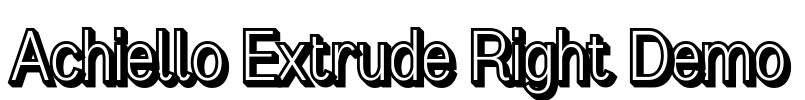 Achiello Extrude Right Demo 字体预览图