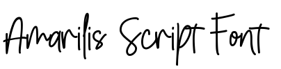 Amarilis Script Font 字体预览图