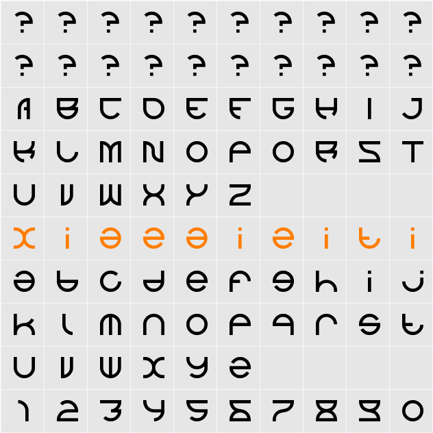 alexey-Light 字符映射表