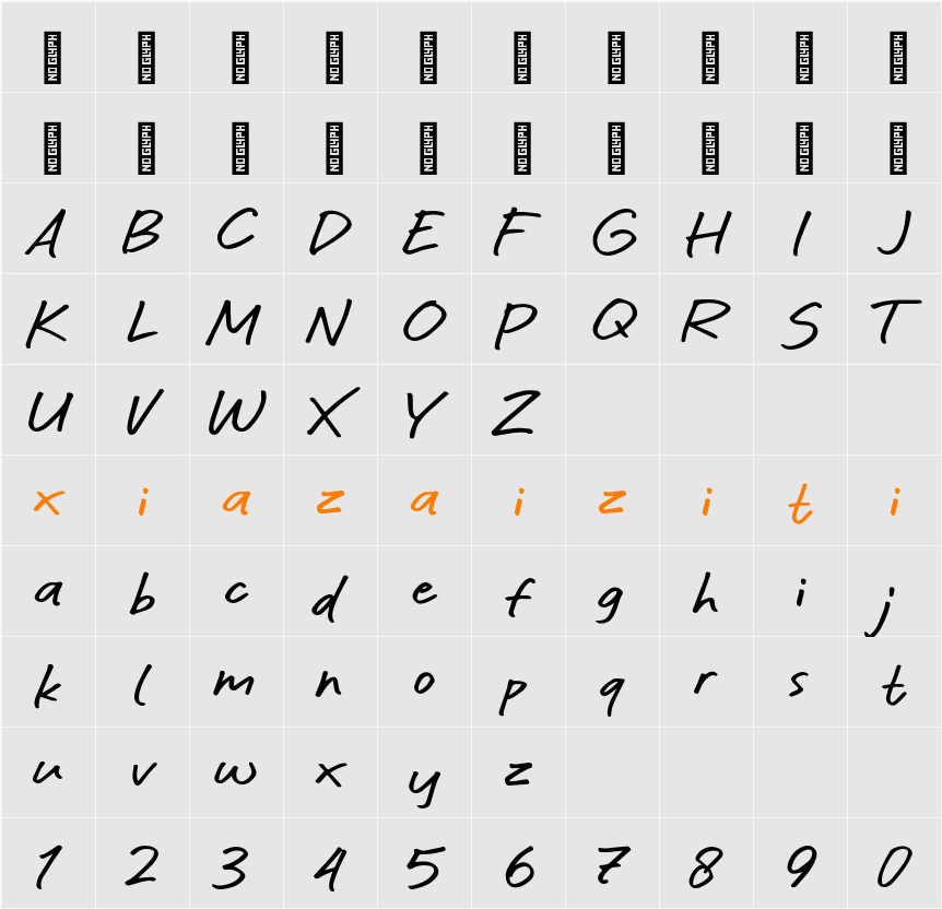 Alvifont 字符映射表