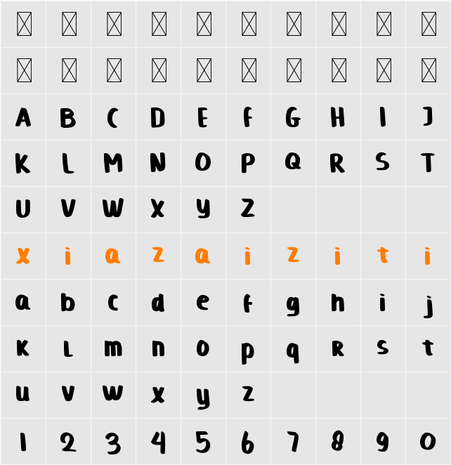 Alloha 字符映射表