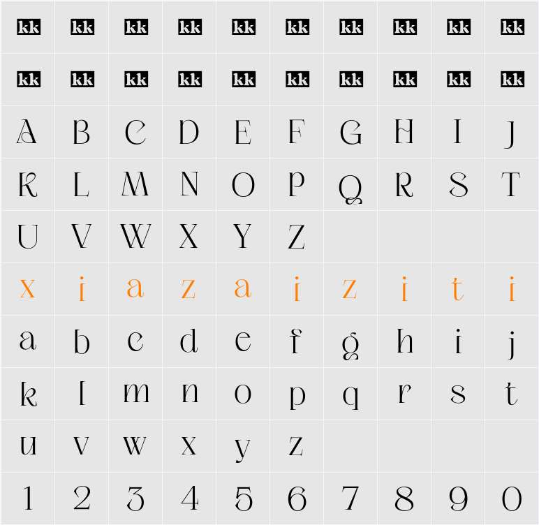 Ageya 字符映射表